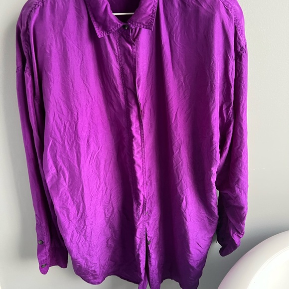 100% silk purple blouse - Picture 12 of 14